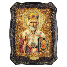 Orthodoxe Ikone dem heiligen Nikolaj dem Wundertäter