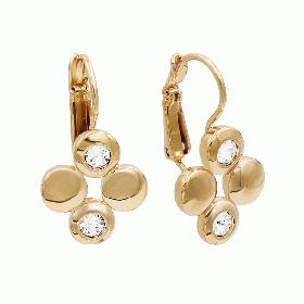 Ohrringe mit Swarovski Kristallen, Vergoldet 18K LC