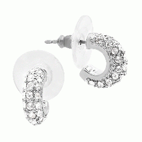 Ohrringe mit Swarovski Kristallen mit Rhodiumbeschichtung LC
