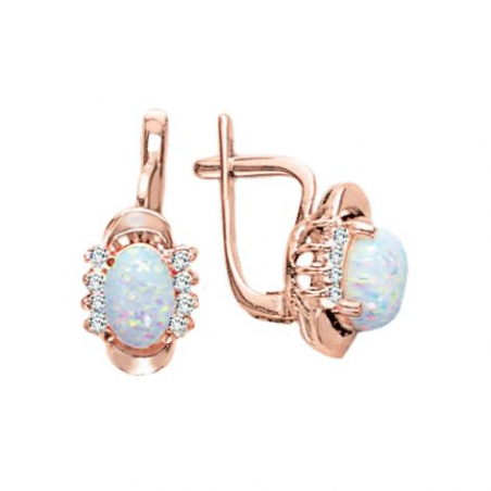 Ohrhänger mit Opal und Zirkonia