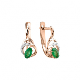 Ohrhänger mit Smaragd und Brillanten